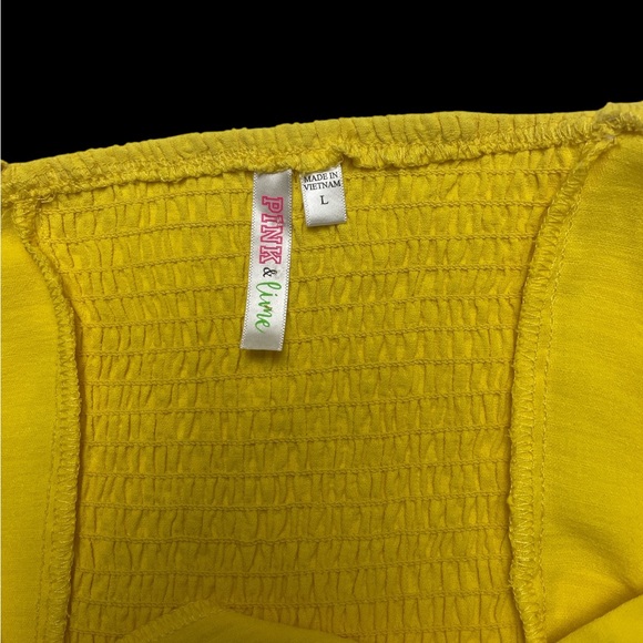 Yellow Ruffled Women's Top - Picture 3 of 4